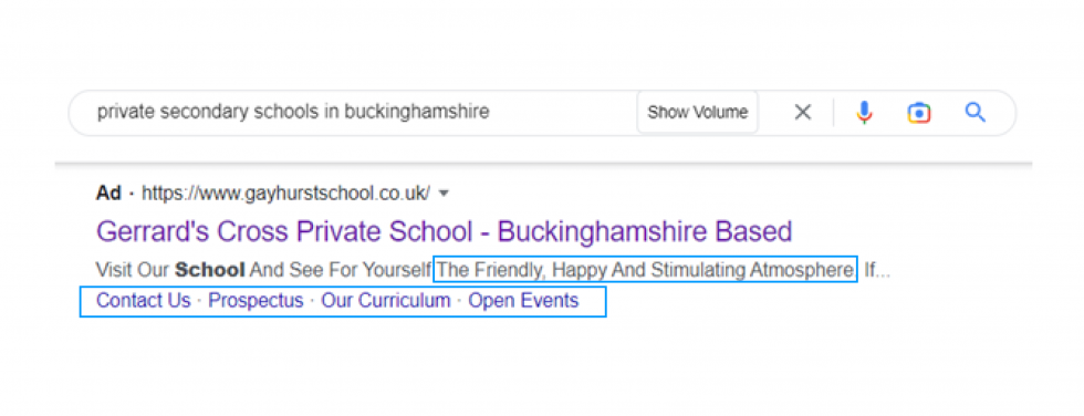 SEO vs. SEM: Search Ad Example